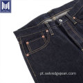 Custom18oz japonês selvedge masculino jeans em branco